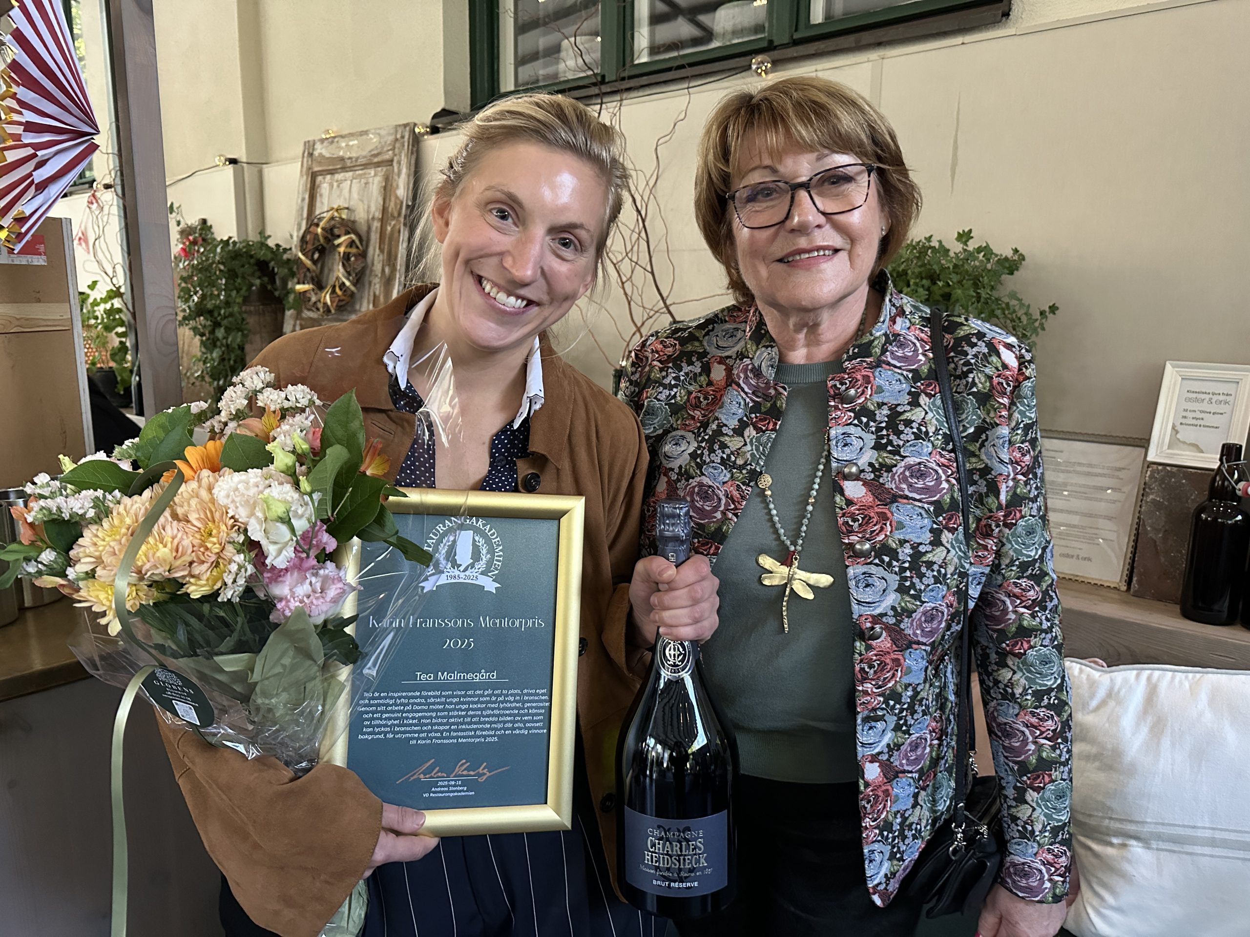 Malmegård tar emot Mentorspris